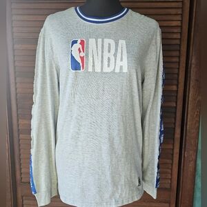 NBA Basketball Long Sleeve Gray T-Shirt Adult Unisex Size Small